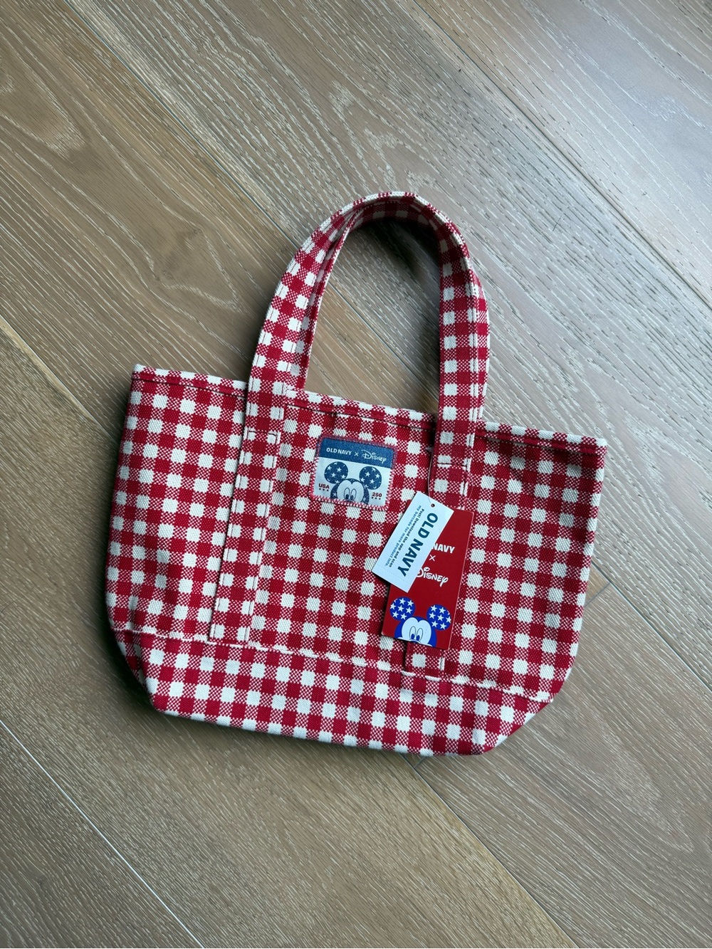 Disney gingham tote brand new